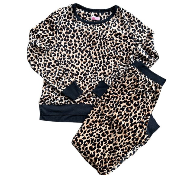Kate Spade Velour Cheetah Print Pajama Set Women’s Small Lounge Jogger Top - Picture 1 of 8